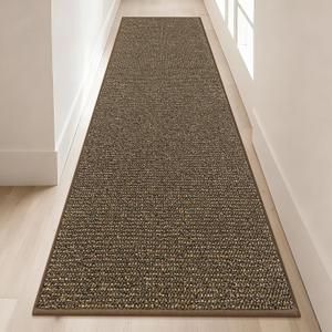 BEQHAUSE Hallway Runner Rugs 2x8, Hallway Rug Non-Slip Washable(Rolled-Up NO Creases), Runner Rug Absorbent Stain Resistant Hall Rug Carpet Runner, Entryway Rugs Floor Mat Laundry Room Rugs, Brown