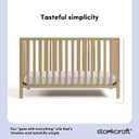 Storkcraft Morningside 5-in-1 Convertible Crib GREENGUARD Gold Certified, Fits Standard Crib Mattress, Converts to Toddler Bed, Daybed and Full Bed, 4 Adjustable Mattress Heights (Driftwood)