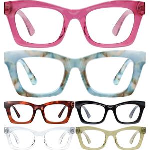 CCVOO 1.5 Oprah Style Reading Glasses for Women, Eyeglasses, Blue Light Readers for Women, Computer Eye Glasses