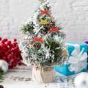 20pcs Mini Christmas Wreath: 1.57X1.57X0.51in Miniature Xmas Tree Frost Sisal Hanging Artificial Ornaments for Dollhouse Embellishments Decoration Winter
