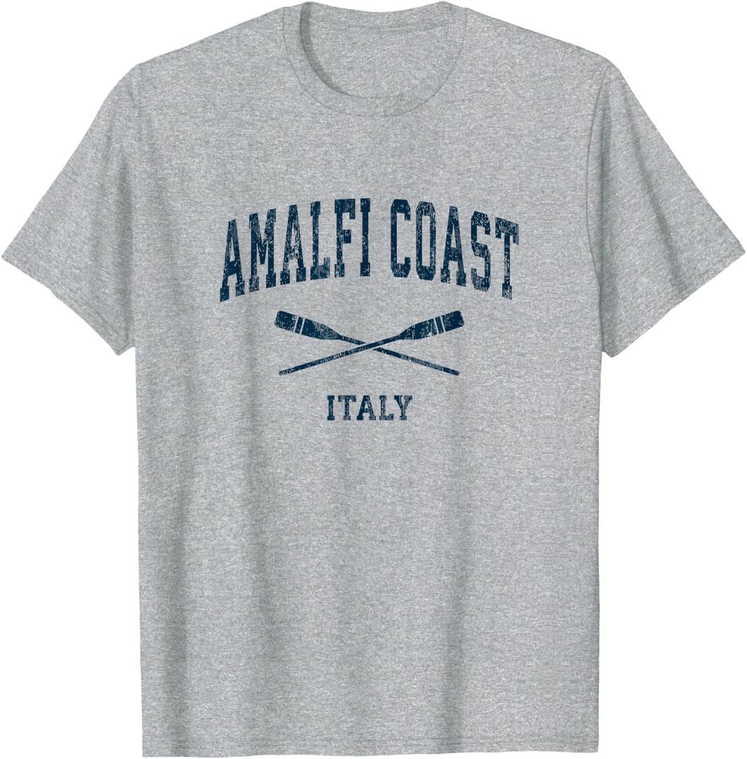 Amalfi Coast Italy Vintage Nautical Paddles Sports Oars T-Shirt Small