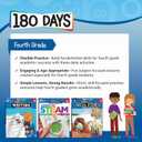 180 Days™: Literacy and Math Skills for 4th Grade Practice Workbook for Classroom and Home, Cool and Fun Practice Created by Teachers