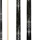 Pool Cue Stick 58 Inch 2-Piece Billiard Cues with Geometric Sword Inlays, Unwrapped Grip, Maple Shaft, 13mm Tip - Choose from 8 Colors and 4 Weights