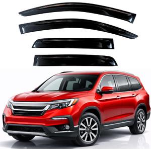 KPY Rain Guards Fit for 2016-2022 Honda Pilot, Out-Channel Window Visors Vent Wind Deflectors 4PC, Car Accessories for 16-22 Pilot (Excludes Touring Models)