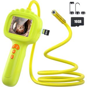 IWOBAC 2.6FT Borescope Snake Camera Toy with Light & 16GB SD Card for Kids Science Educational STEM Toys for Outdoor Camping Nature Exploration Birthday Gift for 4 5 6 7 8 9 10 12 Years Old Boys Girls