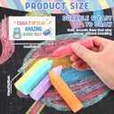 Crtiin 48 Pcs End of The Year Gifts Jumbo Sidewalk Chalk Bulk 24 Summer Chalk Card and Bags from Teacher Non-toxic Washable Colored Chalks for Preschool Graduation School Party Gift Favors