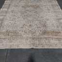 12x9 Washable Area Rug Beige Vintage Non Slip Soft Low Pile Rug for Living Room Bedroom Dining Room Office Distressed Oriental Indoor Large Throw Carpet for Home Decor