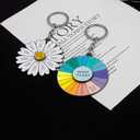 2 x Color Wheel Keychain - What To Eat Spinning Key Chain - Funny Aesthetic Arts Gifts for Artists