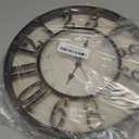 ZOOFOX 12 Inch Retro Wall Clock, Silent Non-Ticking Battery Operated Movement Decorative Round Quartz Wall Clock, Raised 3D Arabic Numeral Clock for Home, Living Room, Kitchen, Office