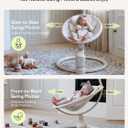Grownsy Baby Swings for Infants, Dual Motion Side-to-Side & Front-to-Back Baby Swing Rocker with 5 Speeds and Built-in Music, 270 Seat Rotation, 5-Point Harness for Newborn 0-9 Months