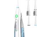 OILSAO Electric Toothbrush with Water Flosser, All in One Sonic Flossing Toothbrush with 3 Modes & 5 Flossing Speeds & 4 Brush Heads, Rechargeable & Portable for Adult Teeth Cleaning