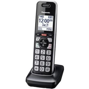 Panasonic Additional Cordless Phone Handset, Advanced Call Block, Compatible with KX-TGF94x and KX-TGF97x Series - KX-TGFA97B (Black with Silver Trim)