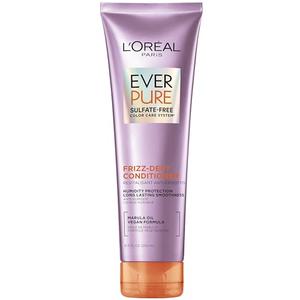 L'Oreal Paris Sulfate Free Frizz Defy Conditioner, Frizz Control Hair Care with Marula Oil, EverPure, 8.5 Fl Oz 