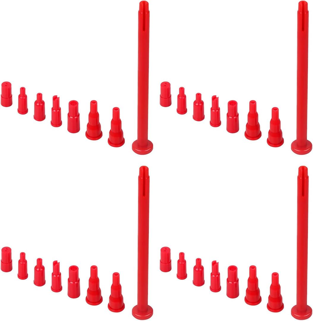 Semlos Butane Refill Adapter, 4 Adapter Tips, Compatible Lighters & Torches, Torch Kit Set for All Nozzle's Butane Bottle, Red Semlos Butane Refill Adapter, 4 Adapter Tips, Compatible Lighters & Torches, Torch Kit Set for All Nozzle's Butane Bottle, Red