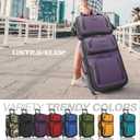 U.S. Traveler Rio Lightweight Softside Rolling Carry-on Suitcase, 2-Wheel Set, Purple, 21"/14"