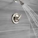 Delta Faucet Foundations 13 Series Single-Function Shower Trim Kit with Single-Spray Shower Head, Stainless BT1321-SS (Valve Not Included)