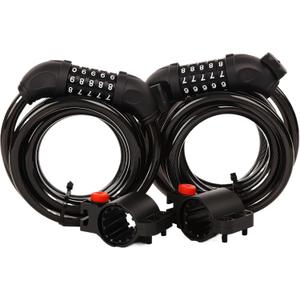 SEPOX 2Pcs Pack 6FT Extra Long Cable Combination Bike Locks, 5 Digits Retractable Security Lock, 12mm Heavy Duty Anti Theft Anti Rust Cable for Bicycle, Scooter, Gate, Outdoor Equipment, Weatherproof