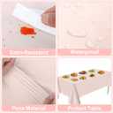 6 Pack Plastic Light Pink Tablecloth, 54 X 108Inch Party Table Covers Pink Scalloped Table Cloths for Rectangle Tables Disposable Tables Cover for Picnic Baby Shower Tea Party Wedding Bridal