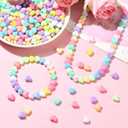 DanLingJewelry 1200Pcs Heart Shaped Opaque Acrylic Beads - Colorful Valentine's Day Hearts for Bracelets and Necklaces Making