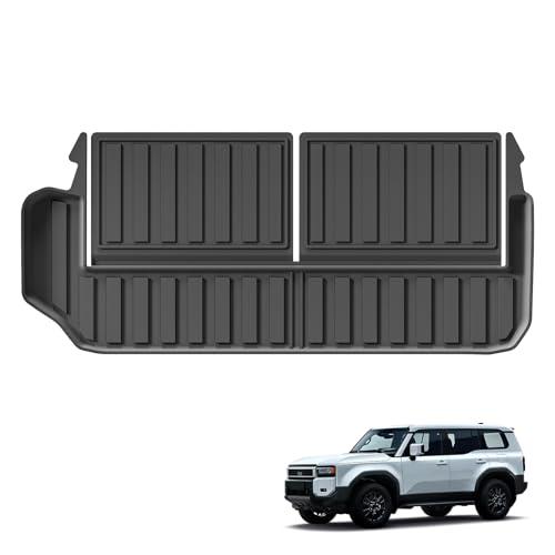 SMABEE Cargo Liner for 2024 2025 2026 Toyota Land Cruiser Prado 250 7 Seater (Not Fit 5 Seat), TPE All Weather Cargo Mat Accessories Interior Black