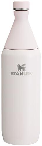Stanley All Day Slim Bottle 34 oz | Twist On Lid with Leakproof Seal | Slim Design for Travel & Gym | Insulated Stainless Steel | BPA-Free | Rose Quartz
