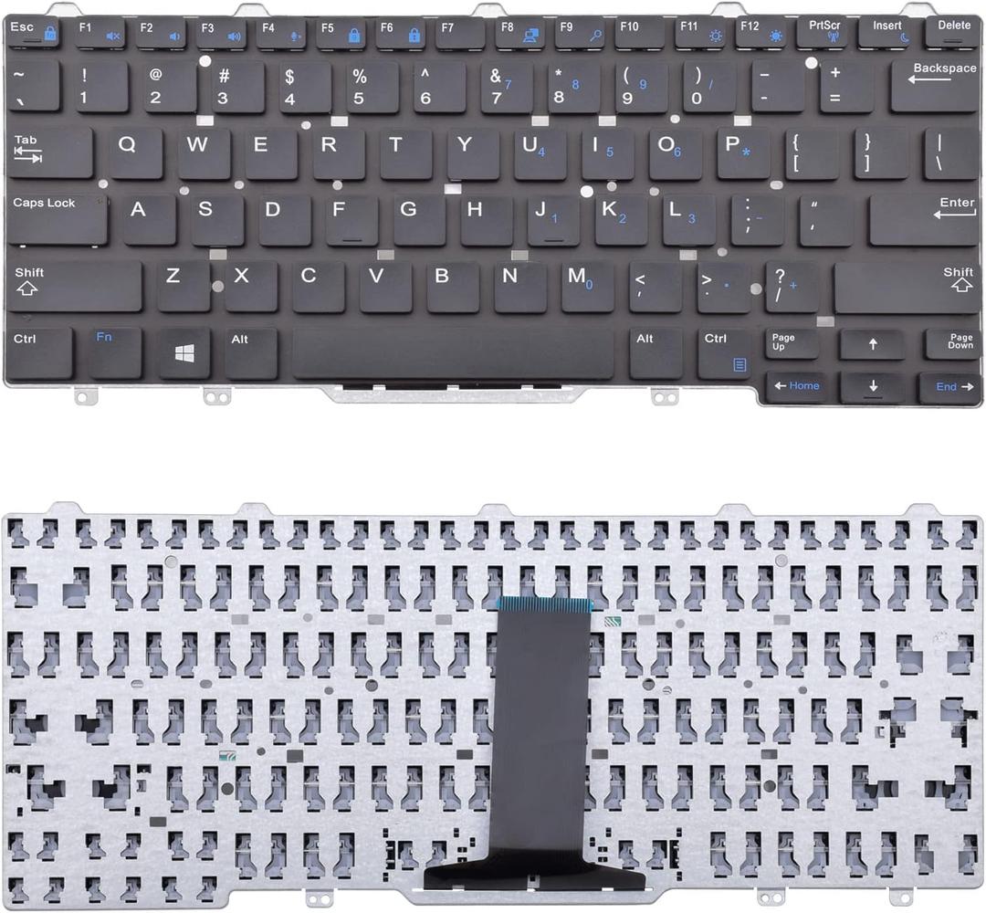 Replacement Keyboard Compatible with Dell Latitude 3340 3350 E3340 7350 E5450 E5470 E7450 E7470 13 7000 2-in-1 7350 Black US Layout Without Pointer No Backlight