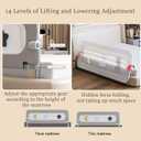 Bed Rail for Toddlers, Foldable Baby Bed Rail Guard, Adjustable, Safety, Convenient, Guard Rails with Twin, Full, Queen& King Size (Gray Cartoon, 71inch)