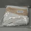 VitalCozy 6 Pcs Baby Muslin Hooded Bath Towels and Washcloths Muslin Cotton Hooded Baby Towels Absorbent Blankets for Gift Newborn Infant Shower (32 x 32 Inch,White,Beige)