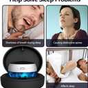 Deep Sleep Training Device Intelligent Throat Massager with Replacement Disposable Gel Patches for Improving Sleep Quality, 1 PCS (Patch＋Device)
