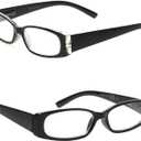 SIGVAN 5 Pack Spring Hinge Reading Glasses Rectangular Fashion Quality Readers for Men and Women (5 Pack Mix, 3.5)