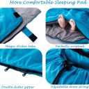Tuphen Double Sleeping Bag, Sleeping Bag with 2 Pillows, Queen Size XL Bag for 2 People, Cold Warm Weather- 3 Seasons, Waterproof Adults for Camping, Backpacking or Hiking