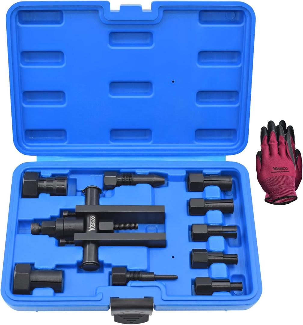 10Pcs Motorcycle Bearing Extractor Puller Tool Kit, Professional Blind Hole Inner Bearing Extractor & Removal Tool Set for 8-25mm Bearings, Suitable for Various Motorcycle Wheel Bearings