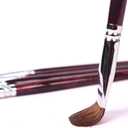 Transon Red Sable Filbert Paint Brushes 5pcs for Watercolor, Acrylic, Oil, Tempera and Gouache Painting,