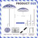 Abbylike 2 Pack Plant Umbrellas for Outdoor Plants, 26" Larger Tassel Garden Umbrella Sun Shade, Upgraded 43.3" Higher Adjustable Angle Sun Shade Cover Umbrellas for Garden Potted Flower