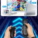 GLCONN Remote Controller with Nunchunk for Wii and Wii U Games - Controller for Wii Remotes - Set of 2 Black