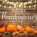 dnldliq 10x8ft Thanksgiving Photo Backdrop Vintage Wooden Board Glitter Light Belt Pumpkin Maple Leaves Pattern Photography Background Happy Thanksgiving Day Part Decorations Banner Supplies