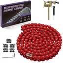 35 Go Kart Roller Chain 4 Feet Replacement for Go Cart Mini Bike ATV Pit Dirt Bike Motorcycle Bicycle with #35 Chain Master Links Powersports Accessories Parts (128 Links) (Red)