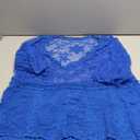 Eomenie Women's Contrast Lace Bathing Suit Cover Up V-Neck Swimsuit Coverups Loose Swimwear Beach Dress Beachwear, Royal Blue, One Size