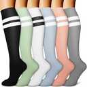 BLUEENJOY Copper Compression Socks for Women & Men (Only 3pairs) - Best Support for Nurses, Running, Hiking, Recovery