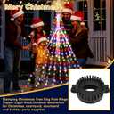 Flag Pole Christmas Tree Kit: Clamping Christmas Tree Flag Pole Mega Topper Light Hook,Outdoor Decoration for Christmas, Courtyard, Courtyard and Holiday Party Supplies