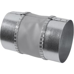 Vent Systems 4" Inch Flexible Vibration-Reducing Male Fit Duct Connector  Round Galvanized Steel Dryer Vent Hose Connector, Spiral Duct, Pipe Extender, HVAC Ventilation - Inline Duct Work Coupler