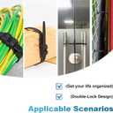Black Zip Ties Heavy Duty 10  0.35 in Electrical Cable Ties 200 LB Load Capacity 100 PCS UV Resistant Double Locking Nylon Tie Straps for Cable Management Outdoor Use and DIY Projects (9 mm x 260 mm)