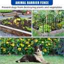 26 Pack Decorative Garden Fence, 22in X 28ft Arched No Dig Fence Border, Garden Edging Border, Rustproof Metal Animal Barrier with Ground Stake for Dog, Rabbit, Outdoor Yard Patio Decor