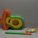 Avocado Pinata Mini Sombrero Hats Pinata Mexican Hats Pinata Fiesta Game Favors for Mexican Fiesta Supplies Decorations with Pinata Stick Blindfold Confetti Set, 15.4 x 13 x 3 Inch