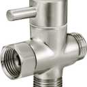 Sneatup Solid Brass 3-way G1/2 Shower Diverter (Brushed Nickel)