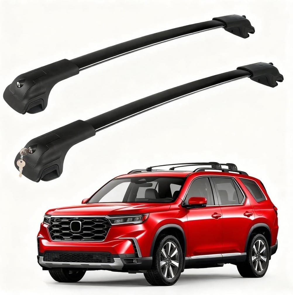 Lockable Roof Rack Cross Bars Compatible with Honda Pilot 2023-2026(with Raised Side Rails), Heavy Duty Aluminum Crossbars for Rooftop Cargo Luggage