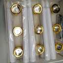 Daord LED Flameless Flickering Taper Candles with Remote & Timer Warm Light Battery Operated Christmas Window Candle for Wedding Party Holiday Home Table Decoration (9 Packs,White+Gold Holder(A))