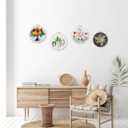 Nuberlic 4 Pack Embroidery Kit for Beginners Cross Stitch Kits Needlepoint Kits for Adults, Include 4 Embroidery Hoops, 4 Embroidery Cloth with Pattern, Color Threads and Needles