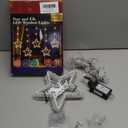 Marchpower Star Curtain Lights, 5 Stars 94 LED Window Curtain String Lights Plug in Christmas Reindeer Star Decoration with 8 Flash Modes Decoration for Indoor, Outdoor Home Holiday,Warm White