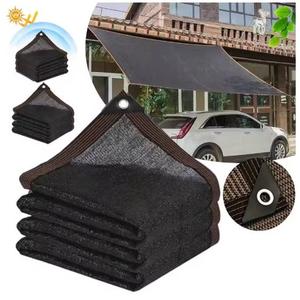 2x2m 2x4m Pergola Shade Black Sun Shade Fabric Sun Protection Net Cover Edges with Grommets Plant Greenhouse Garden Patio Awning
